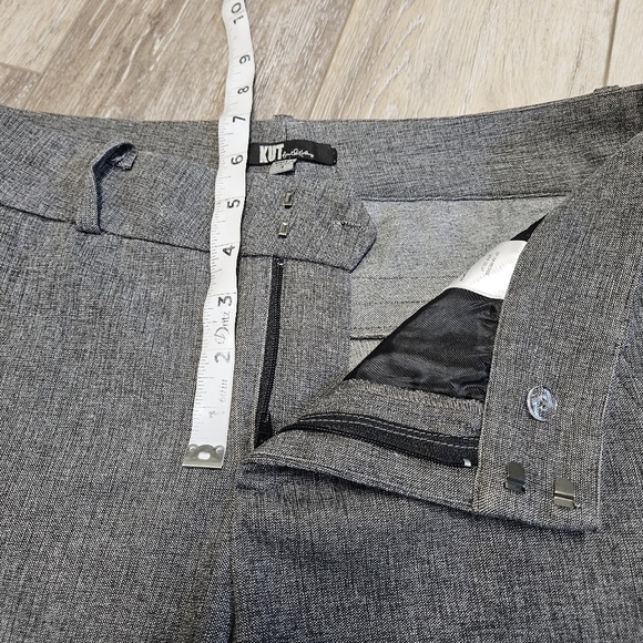 Kut From The Kloth Katherine Straight Leg Trousers Pants Grey Charcoal Women's 4 - Picture 11 of 11